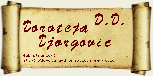 Doroteja Đorgović vizit kartica